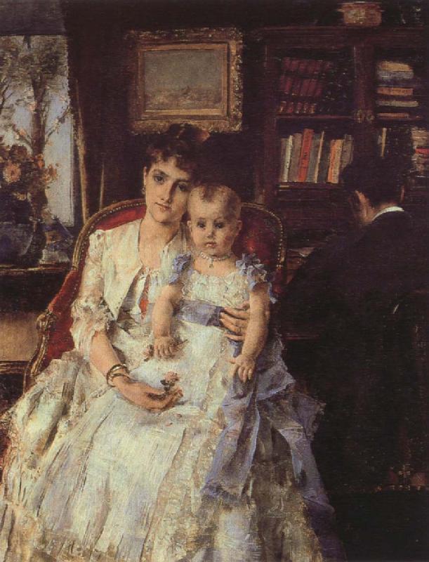 Alfred Stevens Family Scene Spain oil painting art